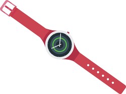 stylish watch with red band clipart