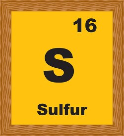 sulfur periodic chart clipart