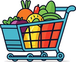 supermarket wheeled basket