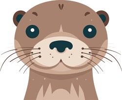 sweet otter animal face