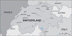 Switzerland country map gray color