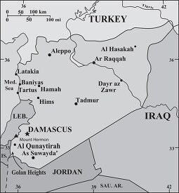 Syria country map gray color