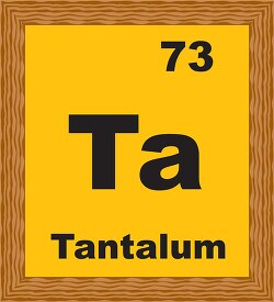 tantalum periodic chart clipart