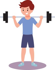 teenage boy works out with weights to promote Physical Fitness C