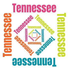 Tennessee text design logo