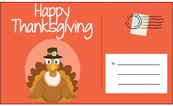 thanksgiving postcard with turkey