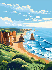 the coast of australia along the great ocean road