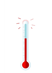 thermometer measuring hot weather animated clipart