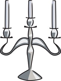 three candles in candle holder clipart