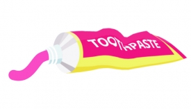 toothpaste squeezed out of tube animated clipart