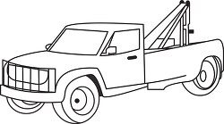 tow truck black outline clipart 70