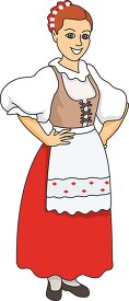 traditional cultural costume woman czech republic