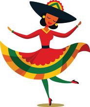 traditional mexican festive dancer performing