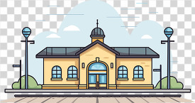 train station for arrival and departure building