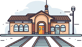 train station simple icon
