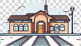 train station with tracks