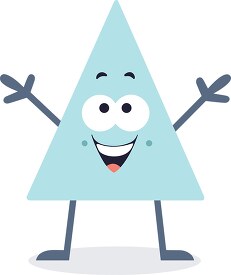 triangle shape cute cartoon character