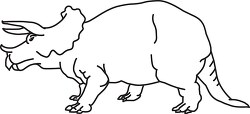 triceratops side view outline clipart