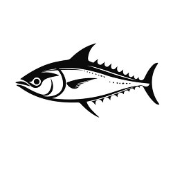 tuna black outline clip art