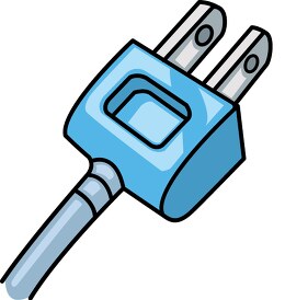 two prong electric plug clipart