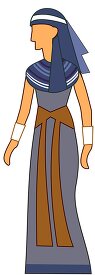 typical clothing of an ancient egyptian woman clipart