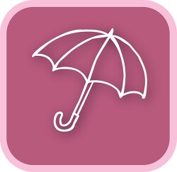 umbrella rounded rectangle icon