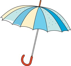 umbrella with dotted texture and red handle