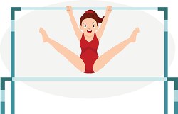 uneven bars women gymnastics sports clipart