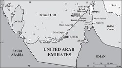 United Arab Emirates country map gray color