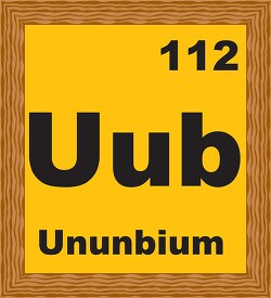 ununbium periodic chart clipart