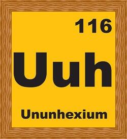 ununhexium periodic chart clipart