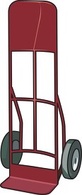 upright utility cart clipart