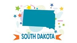 usa south dakota illustrated stylized map