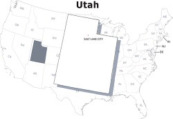 Utah usa state black outline clipart