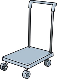 utility cart four wheels clipart
