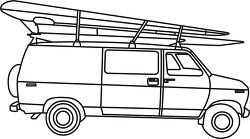 van vehicle black outline clipart 52