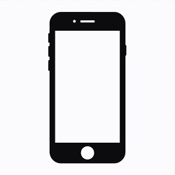 vector icon of a generic touchscreen mobile phone