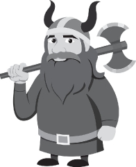 viking warrior with axe vikings clipart