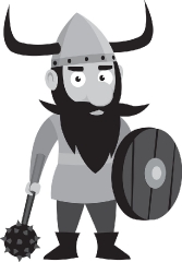 viking warrior with hammer and shield vikings clipart