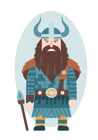 viking warriour wearing distinctive armor and helmet