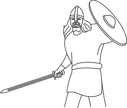 vikings fighter black outline