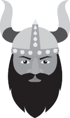 vikings head wearing helmet clipart