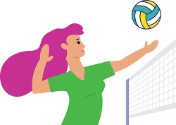 volleyball girl playing vollyball clipart copy2