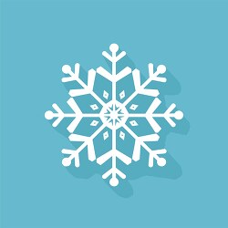 white snowflake on blue background clip art