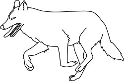 wolf black outline clipart 17