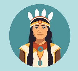 woman in traditional Native American attire