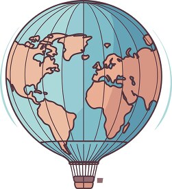 world globe in the shape of a hot air balloon