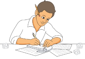writer with crumpled paper clipart 2