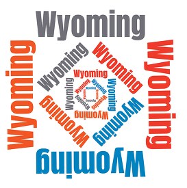 Wyoming text design logo