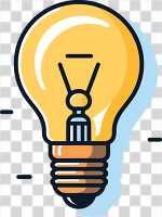 yellow blue lightbulb icon color transparent png